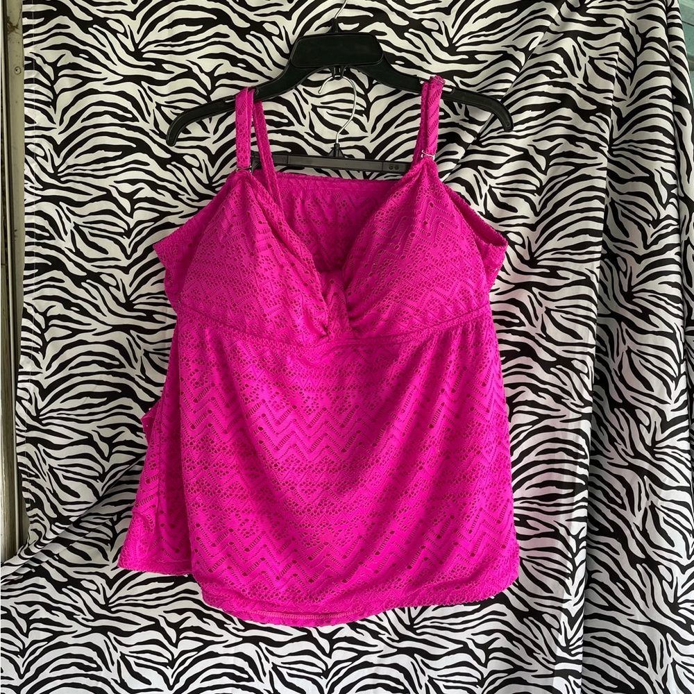 Catilina 2-pc swim suit Pink size 3X (22W-24W)